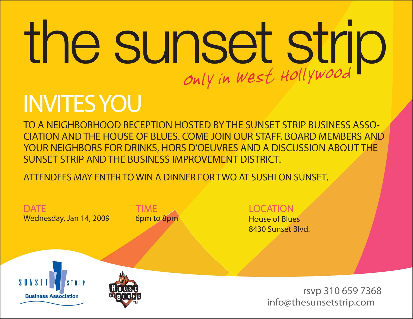Sunset Strip Business Association And House Of Blues To Host Neighborhood Reception