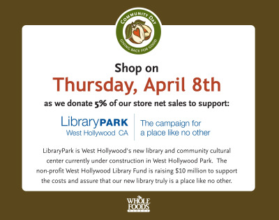 Shop For A Cause Today At WeHo Whole Foods