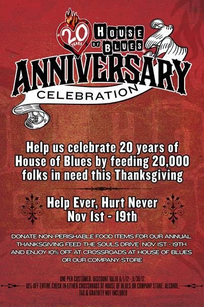 House of Blues Sunset Strip Gives Back With Annual Food Drive, Thanksgiving Meal For Those In Need