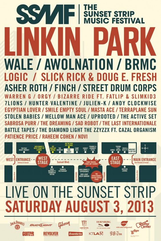 Get  Your Sunset Strip Music Festival Set Times, Parking, Ticket Info!