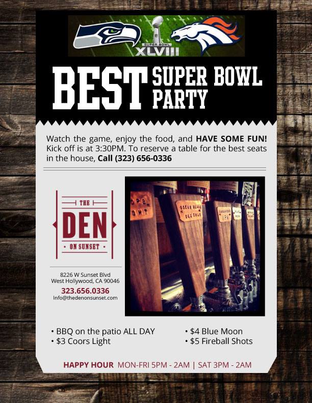 Super Bowl Sunday! Where To Watch The Game, Drink & Dine